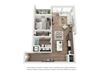West 38 Apartments One Bedroom One Bathroom C Floor Plan